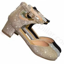 Speed Limit 98 New Anytime2 Glitter Children Girls Block Heel Round Toe Open Shank Dress Sandal