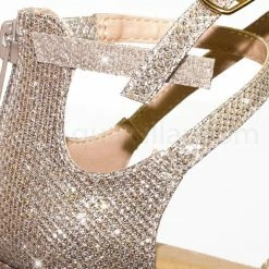 Speed Limit 98 New Anytime2 Glitter Children Girls Block Heel Round Toe Open Shank Dress Sandal