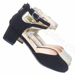 Speed Limit 98 New Anytime2 Glitter Children Girls Block Heel Round Toe Open Shank Dress Sandal