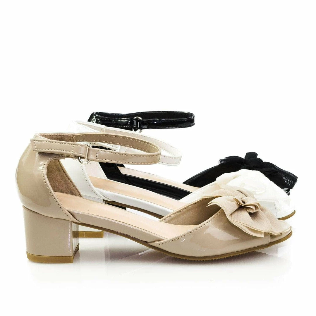 Speed Limit 98 New Apron2 Classic Children Girl's Mesh Bow Block Heel Open Dress Sandal