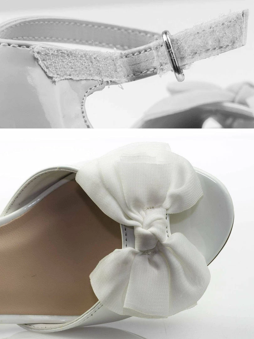 Speed Limit 98 New Apron2 Classic Children Girl's Mesh Bow Block Heel Open Dress Sandal