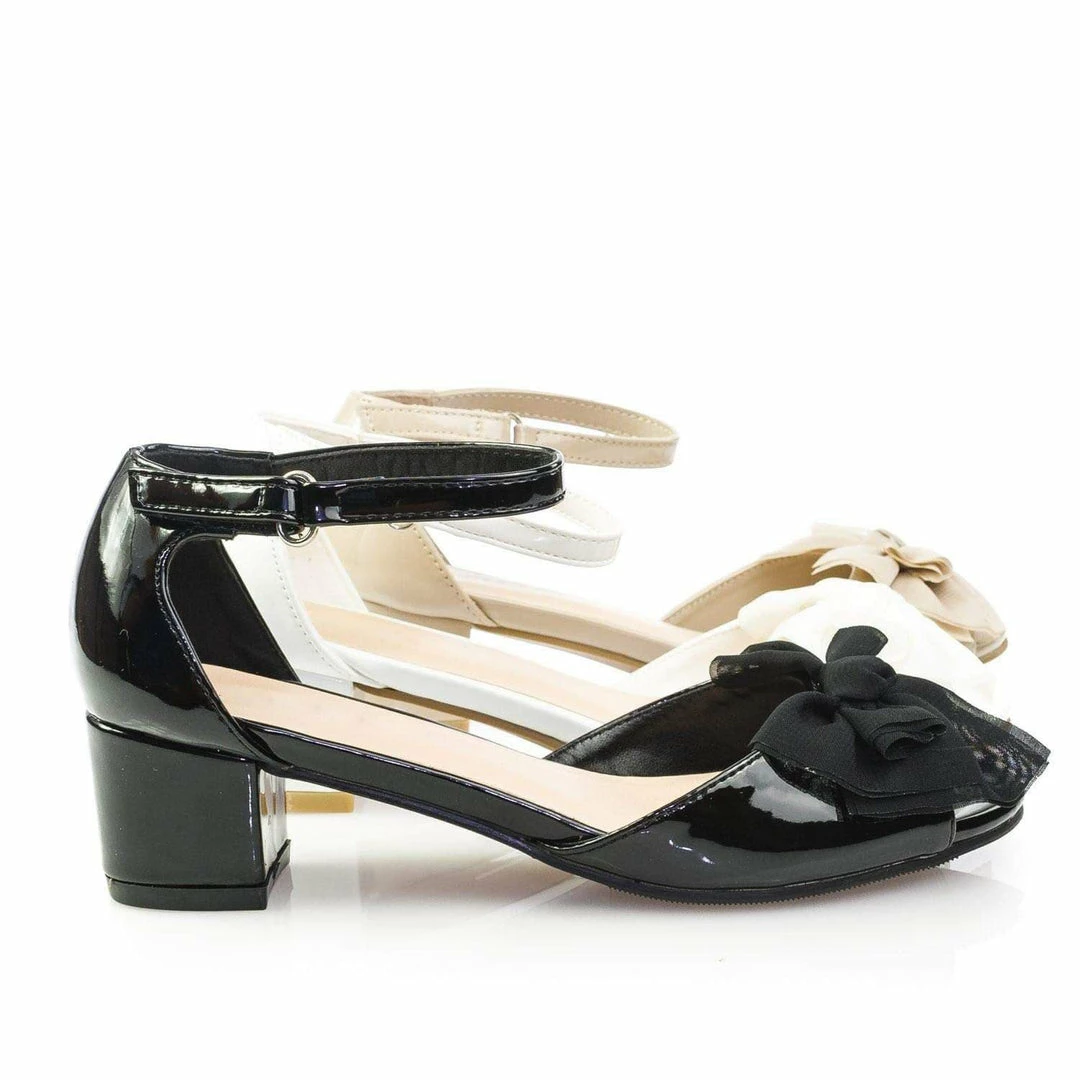 Speed Limit 98 New Apron2 Classic Children Girl's Mesh Bow Block Heel Open Dress Sandal