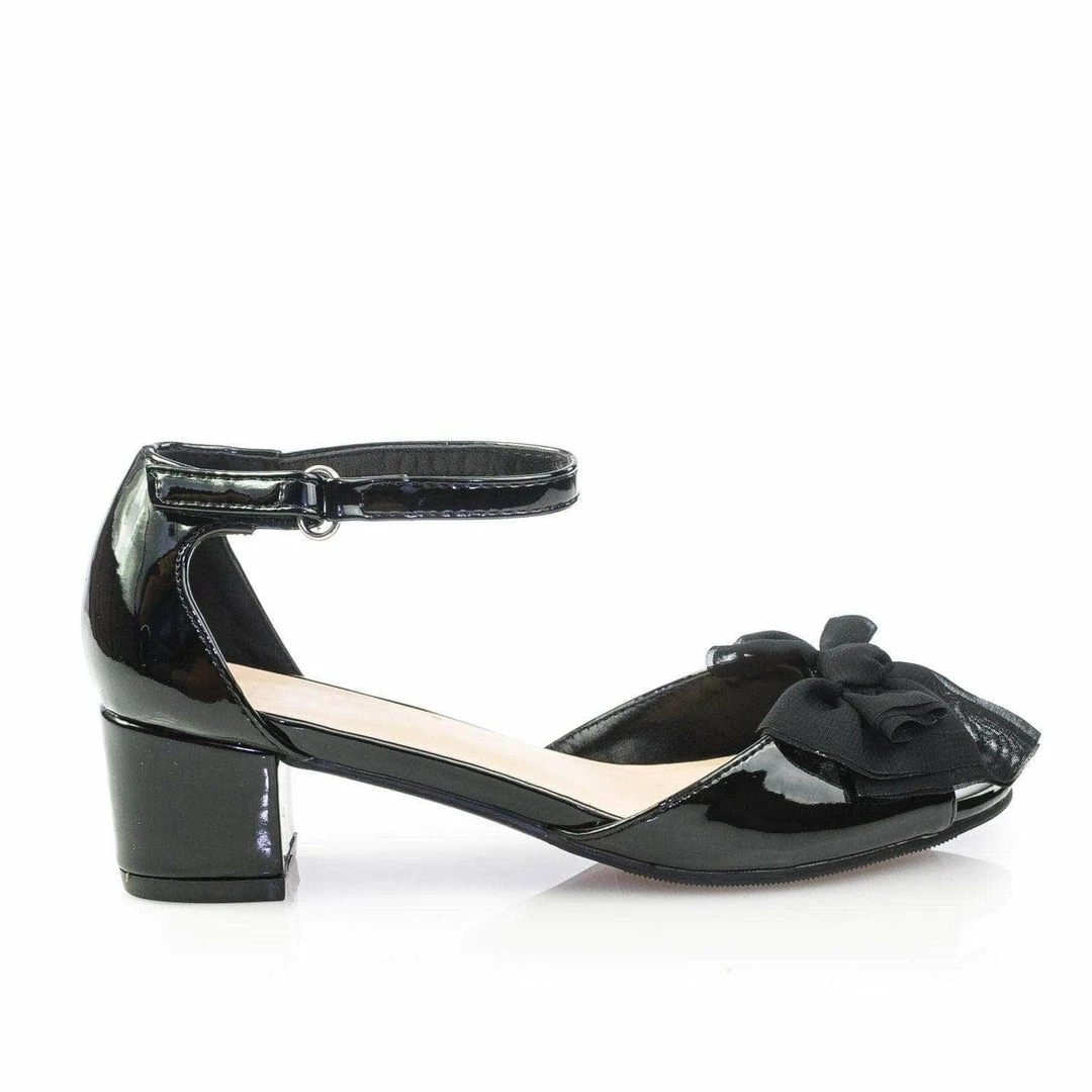 Speed Limit 98 New Apron2 Classic Children Girl's Mesh Bow Block Heel Open Dress Sandal