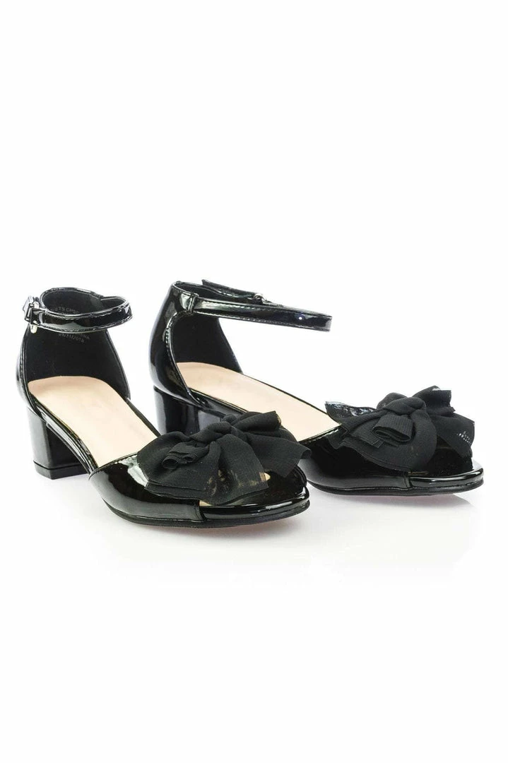 Speed Limit 98 New Apron2 Classic Children Girl's Mesh Bow Block Heel Open Dress Sandal