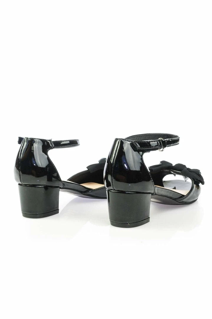 Speed Limit 98 New Apron2 Classic Children Girl's Mesh Bow Block Heel Open Dress Sandal