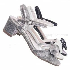 Speed Limit 98 New Gale2 Girls Classic Bow Heel Sandal - Children's Kids Heel Open Toe Dress Shoe