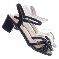 Speed Limit 98 New Gale2 Girls Classic Bow Heel Sandal - Children's Kids Heel Open Toe Dress Shoe