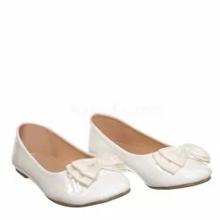 Speed Limit 98 New JessieIIS Children Girl Flat Ballet Flats - Kids Bow Satin Round Toe Slipper