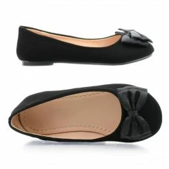 Speed Limit 98 New JessieIIS Children Girl Flat Ballet Flats - Kids Bow Satin Round Toe Slipper