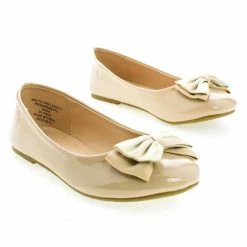 Speed Limit 98 New JessieIIS Children Girl Flat Ballet Flats - Kids Bow Satin Round Toe Slipper