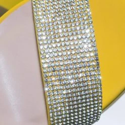 Speed Limit 98 Notice Rhinestone Encrusted Platform High Heel Sandal W Thick Ankle Strap