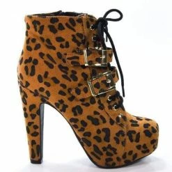 Sunny By Speed Limit 98, Chunky Heel Punk Rock Platform Ankle Lace-Up Bootie Buckle