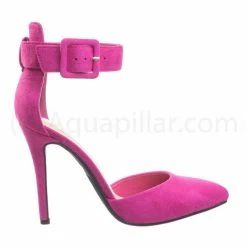 Speed Limit 98 Sweep Ankle Strap Pointed Toe Dress Pump W Double Open Shank D'Orsay Cutout New