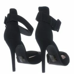 Speed Limit 98 Sweep Ankle Strap Pointed Toe Dress Pump W Double Open Shank D'Orsay Cutout New