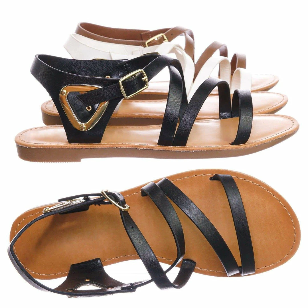 Speed Limit 98 New Velum2 Girls Gladiator Strappy Flat Sandal - Kids Children Open Toe Summer Shoe