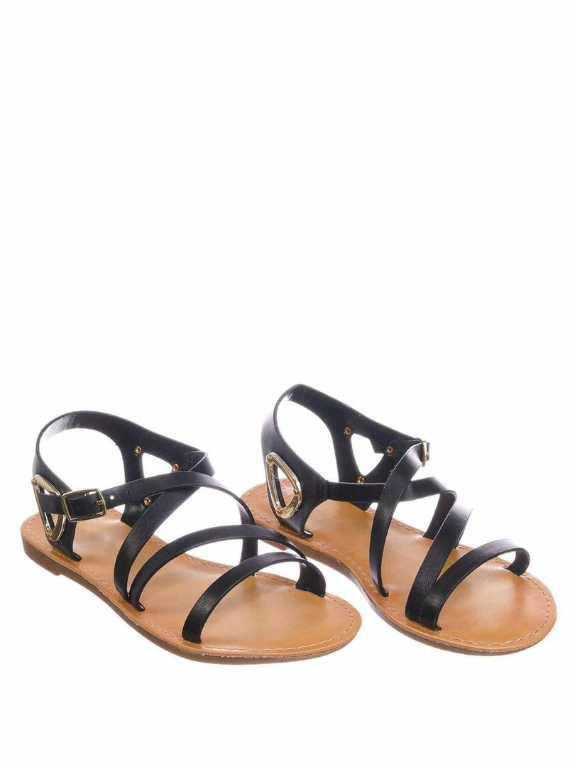 Speed Limit 98 New Velum2 Girls Gladiator Strappy Flat Sandal - Kids Children Open Toe Summer Shoe