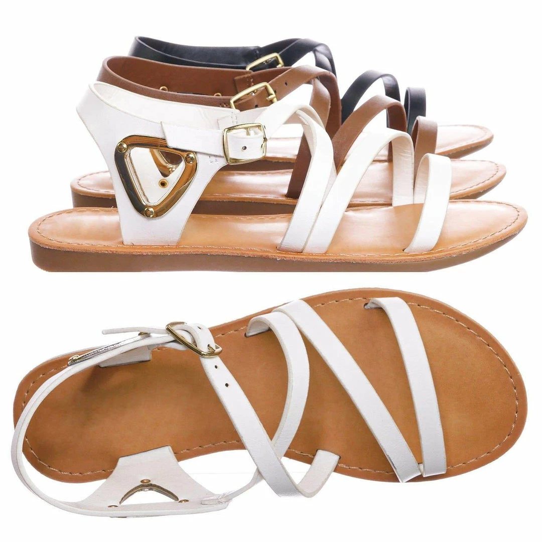 Speed Limit 98 New Velum2 Girls Gladiator Strappy Flat Sandal - Kids Children Open Toe Summer Shoe
