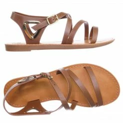 Speed Limit 98 New Velum2 Girls Gladiator Strappy Flat Sandal - Kids Children Open Toe Summer Shoe