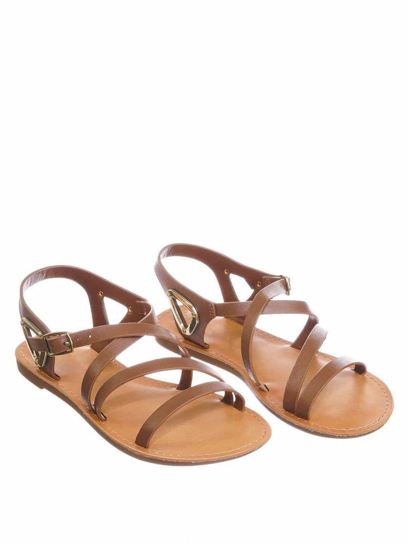 Speed Limit 98 New Velum2 Girls Gladiator Strappy Flat Sandal - Kids Children Open Toe Summer Shoe