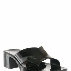 Glaze Delana3 Jelly Block Heel Clogs - Women Slip On Sandal