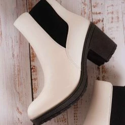 Fabulous New Status51 Vintage Block Heel Elastic Chelsea Ankle Bootie