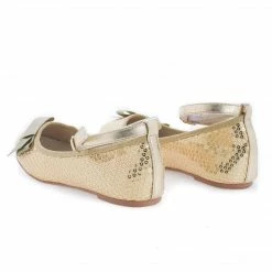 Styluxe New Bahama Children Girls Toddler Bow Slip On Ankle Cuff Sequins Flats