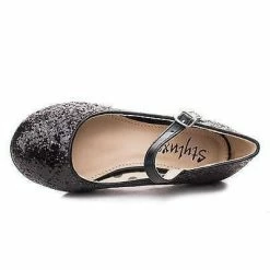New Quincy By Styluxe, Children Girls Rock Glitter Mary Jane Low Heel Pumps