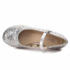 New Quincy By Styluxe, Children Girls Rock Glitter Mary Jane Low Heel Pumps