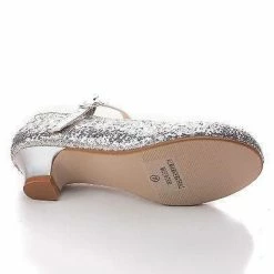 New Quincy By Styluxe, Children Girls Rock Glitter Mary Jane Low Heel Pumps