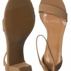 Top Moda Hannah1 Chunky Heel Two Piece Sandal - Women Evening Open Toe Dress Shoes New