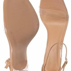 Anne Michelle Feisty01 Women's Clear High Heel Stiletto Sandal New