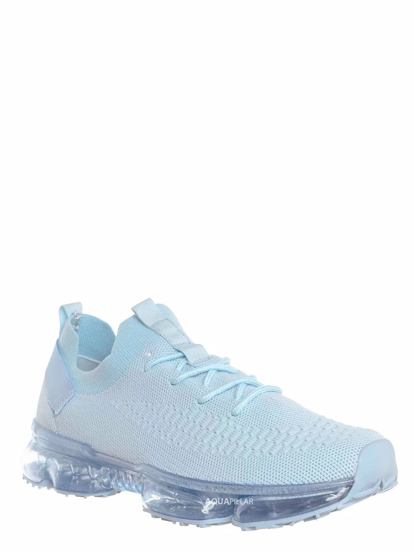 Forever Link Flow19 Stretch Elastic Mesh Sneaker - Festival Lace Up Rubber Air Bubble Cushion