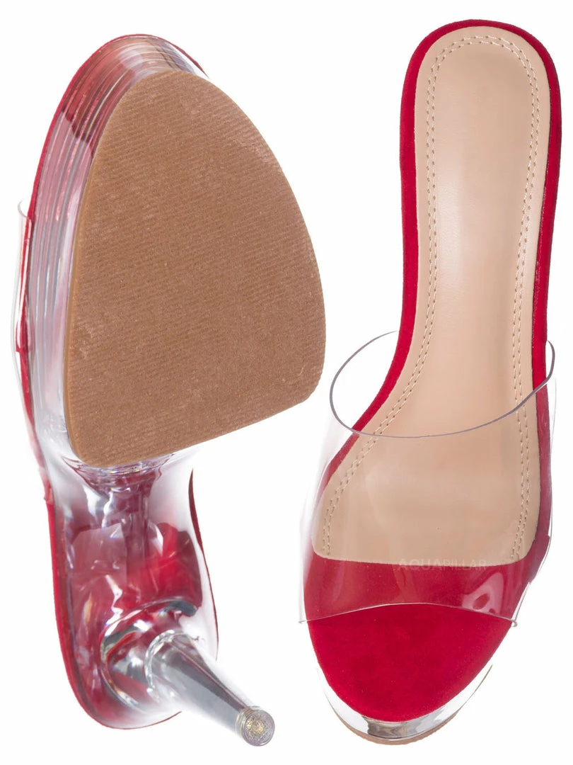 Liliana Mafia4 Clear Perspex High Heel Platform - Women Dance Shoes