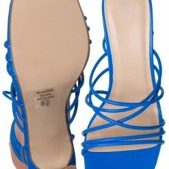 Delicious Natania Strappy Leg Wrap High Heel Sandal, Women Lace Up Dress Shoes New