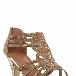 Forever Link Perform60 Rhinestone Crystal High Heel Sandal - Women Glitter Dress Shoes