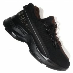 Bamboo New Hana47 Rhinestone Studded Knit Nylon Stretch Sneaker