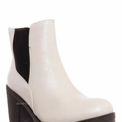 Fabulous New Status51 Vintage Block Heel Elastic Chelsea Ankle Bootie