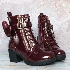 Forever Link New Access39K Childrens Utility Pouch Combat Boots - Girls Shoes