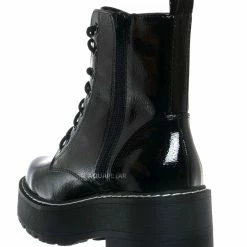Soda Fling Utilitarian Combat Boots On Chunky Platform - Unisex Bootie. New