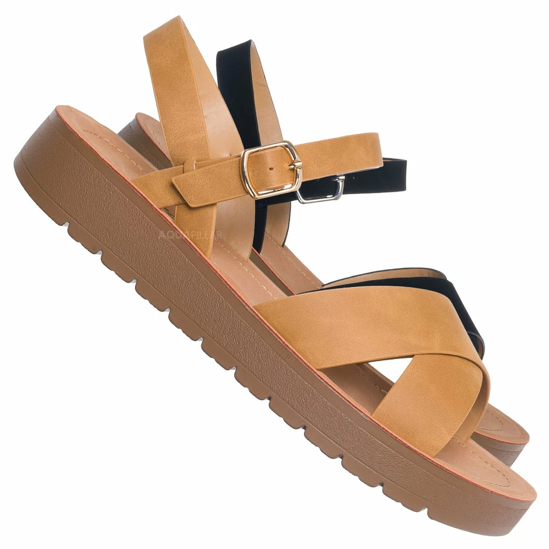 Soda New Chester Soft Foam Flat Sandal - Women Two Piece Molded Summer Shoes