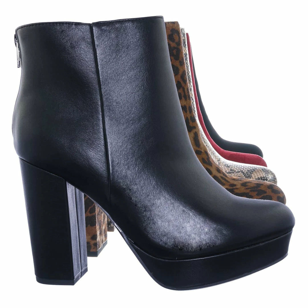 Delicious New Meeting Chunky Block Heel Platform Dress Bootie - Women Round Toe Dress Shoe