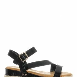 Bamboo Leading03 Gladiator Strappy Espadrille Flatform - Platform Wedge Open Toe Sandal
