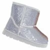 Bamboo Frozen22 Rhinestone Faux Fur Snow Boots - Crystal Soft Fluffy Eskimo Slippers
