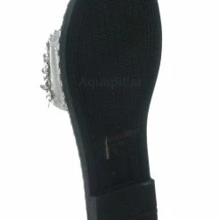 Wild Diva New Tia01 Rhinestone Slides W Metal Welt - Women Slip On W Assorted Crystal
