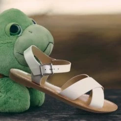 Soda Tire2 Children Girl Open Toe Flat Sandal W Ankle Strap