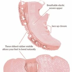 Forever Link Flow19 Stretch Elastic Mesh Sneaker - Festival Lace Up Rubber Air Bubble Cushion