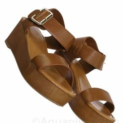 Top Moda Cobble1 Wooden Flatform Platform Sandal Flat Lightweight Open Toe Comfort Shoe