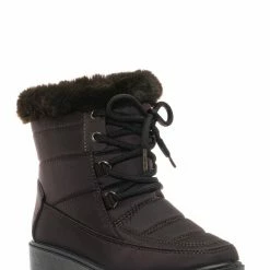 Top Moda Coleen8K Kids Faux Fur Waterproof Boots - Children Size Nylon Ankle Bootie New