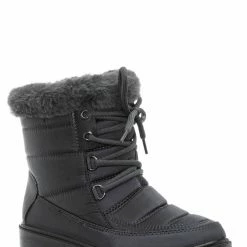 Top Moda Coleen8K Kids Faux Fur Waterproof Boots - Children Size Nylon Ankle Bootie New