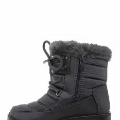 Top Moda Coleen8K Kids Faux Fur Waterproof Boots - Children Size Nylon Ankle Bootie New